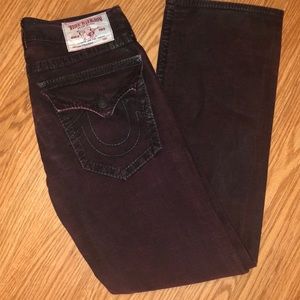 Burgundy Male True Religion Jeans size 34